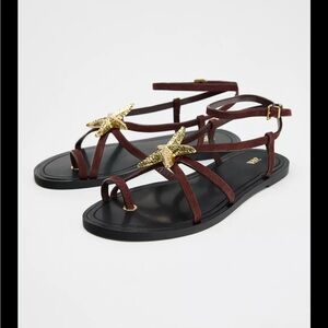 Zara Leather Sandals
